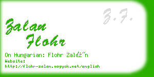 zalan flohr business card